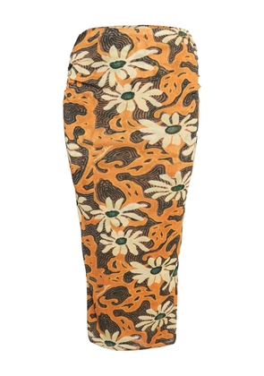 Nanushka daisy swirl skirt - Orange