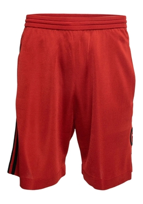 Gucci Pre-Owned x Adidas interlocking G-logo shorts - Red