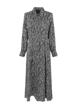 Kiton striped silk shirt dress - Black