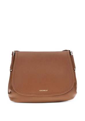 Coccinelle Rebekka flap-detail leather shoulder bag - Brown