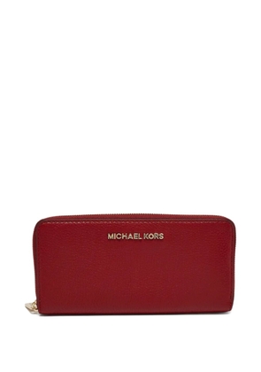 Michael Kors Vintage Jet Set leather zip continental wallet - Red