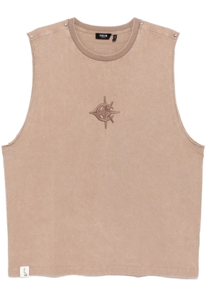 FIVE CM logo embroidered T-shirt - Neutrals