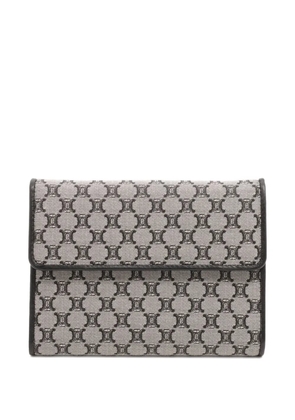 Celine Pre-Owned 2023 Macadam pattern canvas bi-fold wallet - Grey