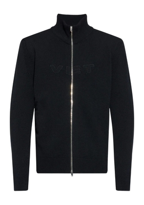 VETEMENTS ribbed zip-up cardigan - Black