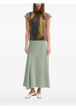 Sandro Ferrone pleated abstract-print top - Brown