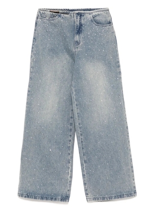 b+ab crystal embellishment jeans - Blue
