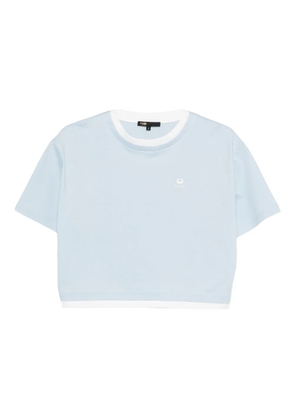 Maje logo-embroidered T-shirt - Blue