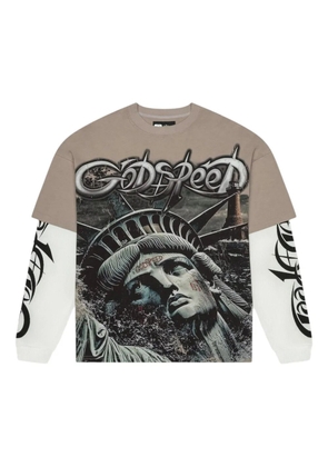 GODSPEED Sunken Liberty 2 layered T-shirt - Neutrals