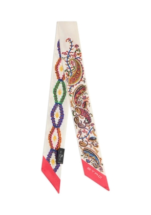 ETRO paisley floral silk scarf - Neutrals