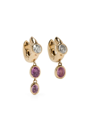 Uniform Object 18K yellow gold Tusk Sapphire earrings