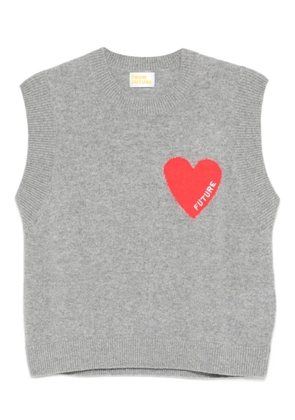 FROM FUTURE heart-motif sleeveless vest - Grey