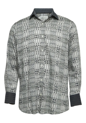 Etro Pre-Owned geometric-pattern cotton shirt - Grey