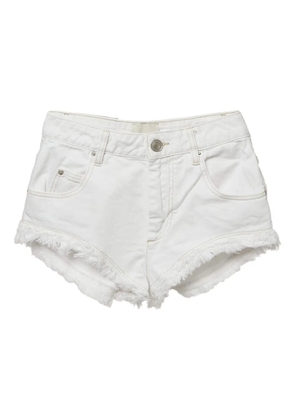 Isabel Marant Vintage Eneidao frayed-hems denim shorts - White