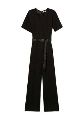 TWINSET buckle-fastening V-neck jumpsuit - Black