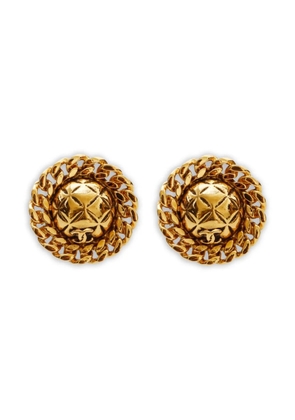 CHANEL Pre-Owned 1980-2000s CC mark chain-link earrings - Gold