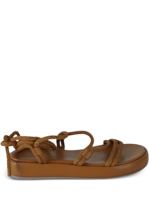 Gianvito Rossi leather flap sandals - Brown