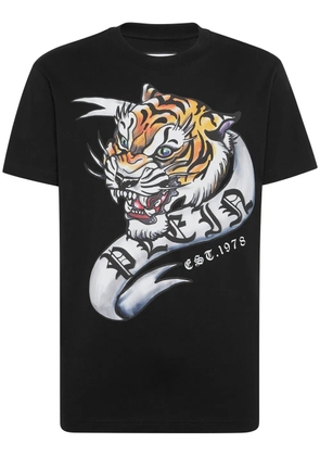 Philipp Plein SS Tattoo tiger-printed t-shirt - Black