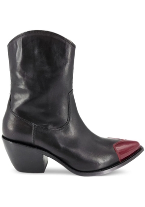 Madison.Maison heart toe cowboy boots - Black