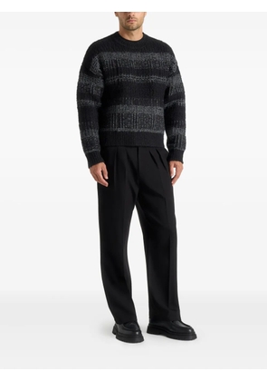 Manière De Voir Ayden checked knitted sweater - Black