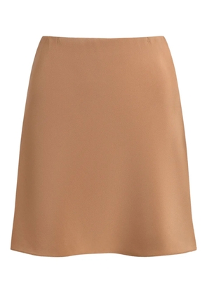 12 STOREEZ silk mini skirt - Brown
