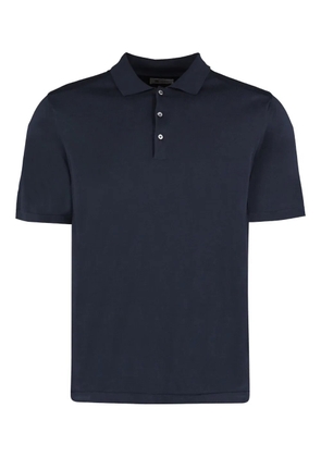 THE (Alphabet) knitted polo shirt - Blue