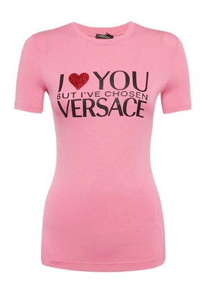 Versace Pre-Owned slogan-print T-shirt - Pink