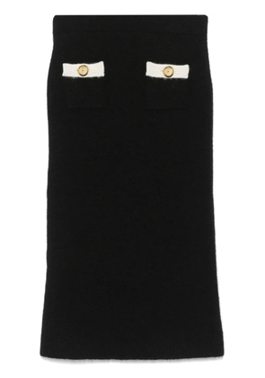Alessandra Rich knitted midi skirt - Black