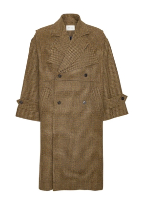 Henrik Vibskov houndstooth double-breasted coat - Neutrals