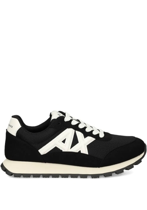 Armani Exchange logo-detail mesh panel sneakers - Black