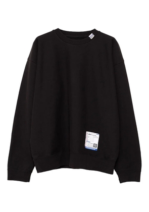 in･stru(men-tal). french-terry label-patch sweatshirt - Black