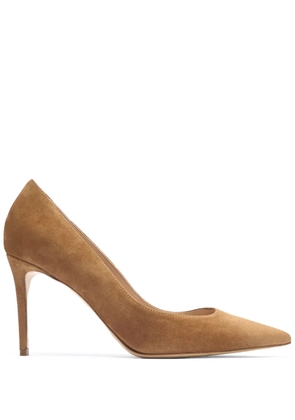 Scarosso Greta 90mm suede pumps - Brown