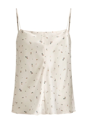 12 STOREEZ floral-print silk top - White