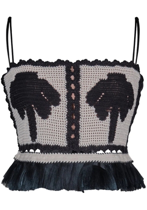 Johanna Ortiz Saguaro crop top - Black