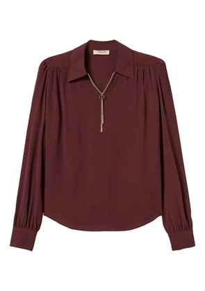 TWINSET chain-embellished gathered blouse