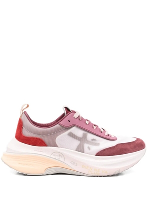 Premiata Hill 7856 suede panelled sneakers - Red