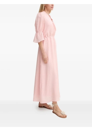 Bruuns Bazaar ArecaBBLusiel ruffled puff-sleeve midi dress - Pink