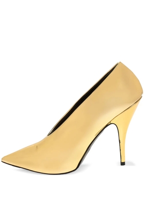 Stella McCartney Pre-Owned 115mm faux-leather pumps - Gold