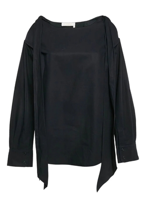 Chloé Pre-Owned asymmetric tie-detail blouse - Blue