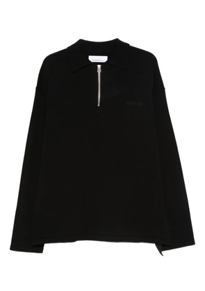 OAMC zip peacemaker polo shirt - Black