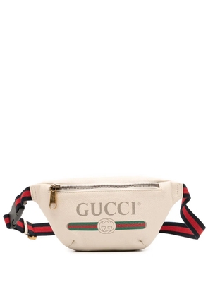 Gucci Pre-Owned 2016-2025 Leather Logo belt bag - White