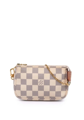 Louis Vuitton Pre-Owned 2019 Damier Azur Mini Pochette Accessoires handbag - White