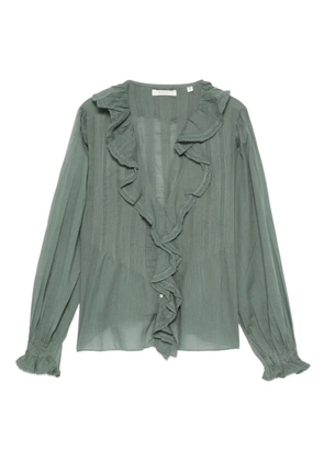 DÔEN ruffled blouse - Green