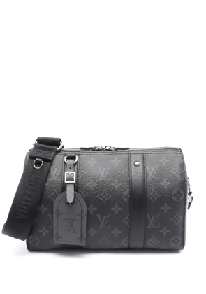 Louis Vuitton Pre-Owned City Keepall monogram-Eclipse holdall bag - Black