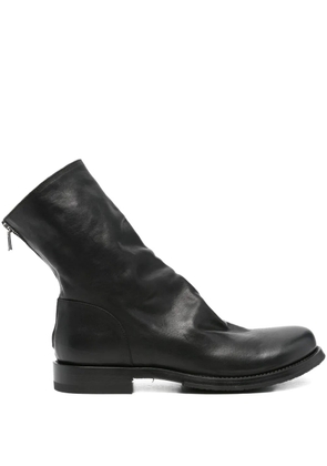 Shoto side-zip leather boots - Black