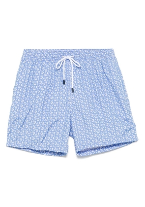 Barba paisley-print swim shorts - Blue