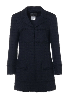 CHANEL Pre-Owned tweed coat - Blue