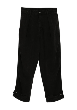 CROQUIS straight-leg rolled-edge jeans - Black