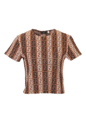 Fendi Pre-Owned 1980-1990 FF logo short-sleeve T-shirt - Brown
