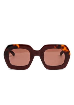 Kaleos Mountains geometric-frame sunglasses - Brown