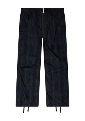 sacai plaid buckled trousers - Black